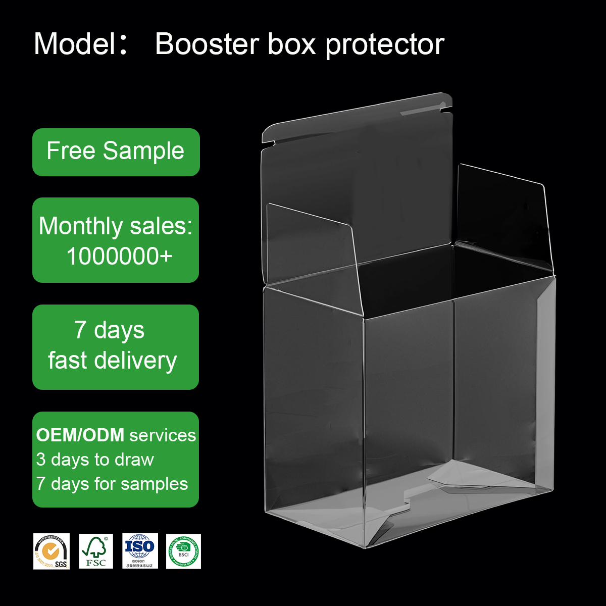 Clear Pokemon Booster Box Protectors Case