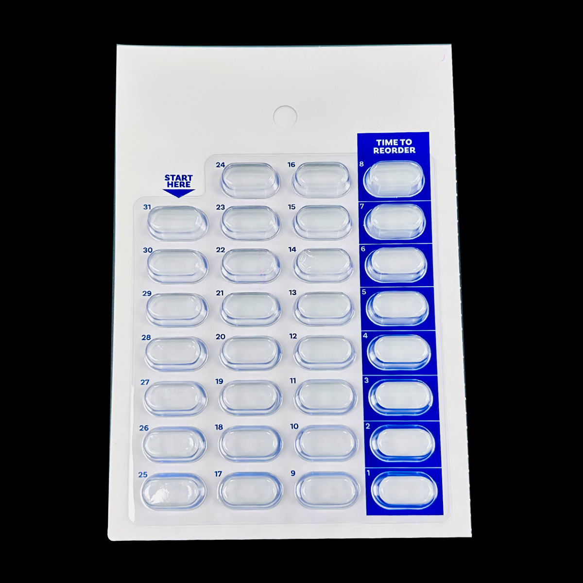 31 Day Multi-med Monthly vac Pack Cold Seal Medication Blister Pack Cards