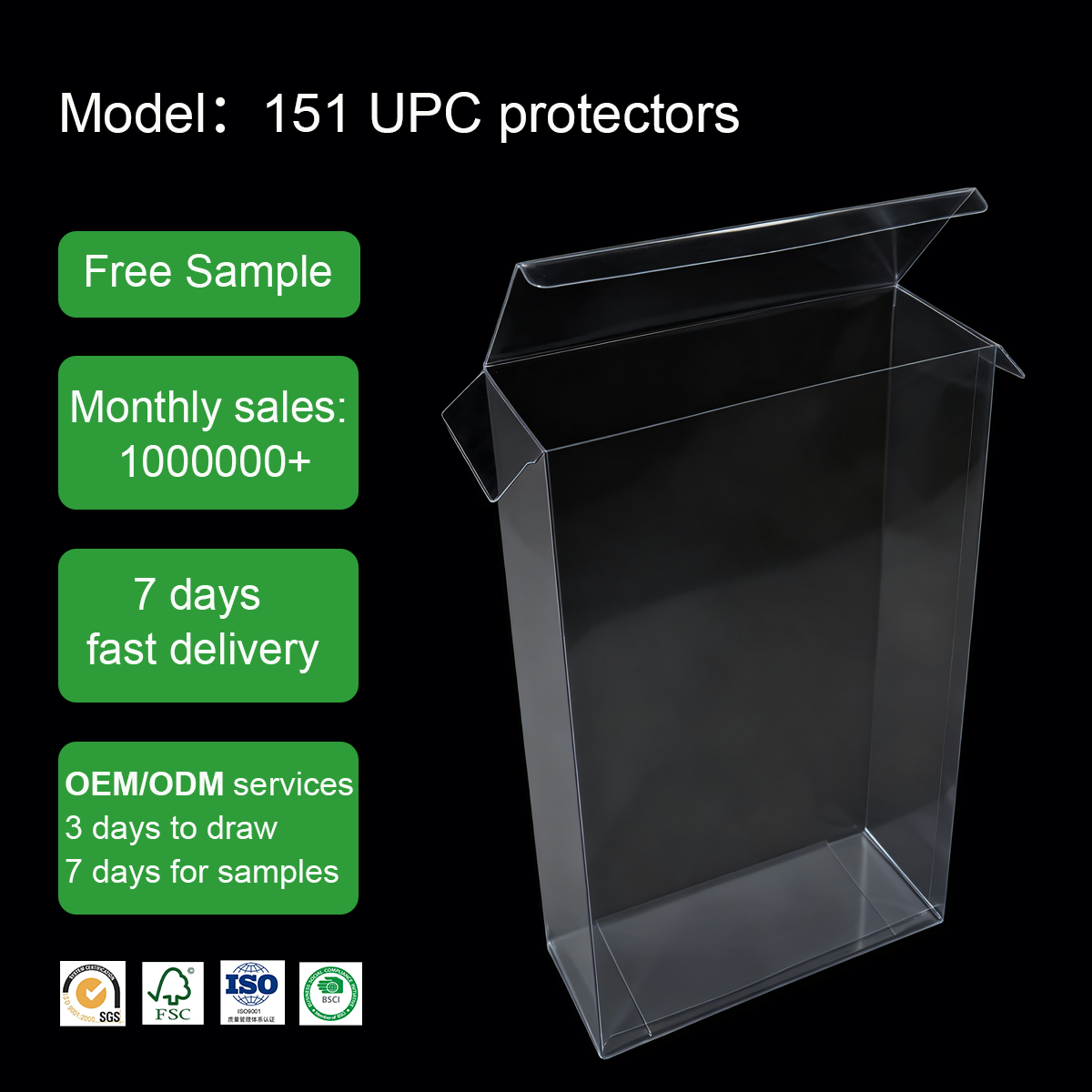 Clear PET Protector Case for Pokemon 151 Ultra Collection Boxes