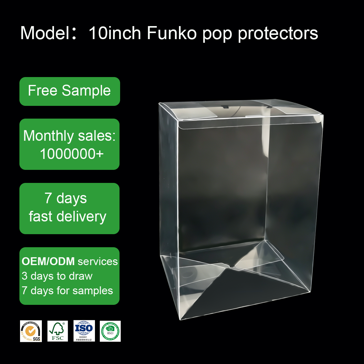 10 инчни Funko Pop Display Box - Кристално чист, спаљиви заштитник за велике колекционере