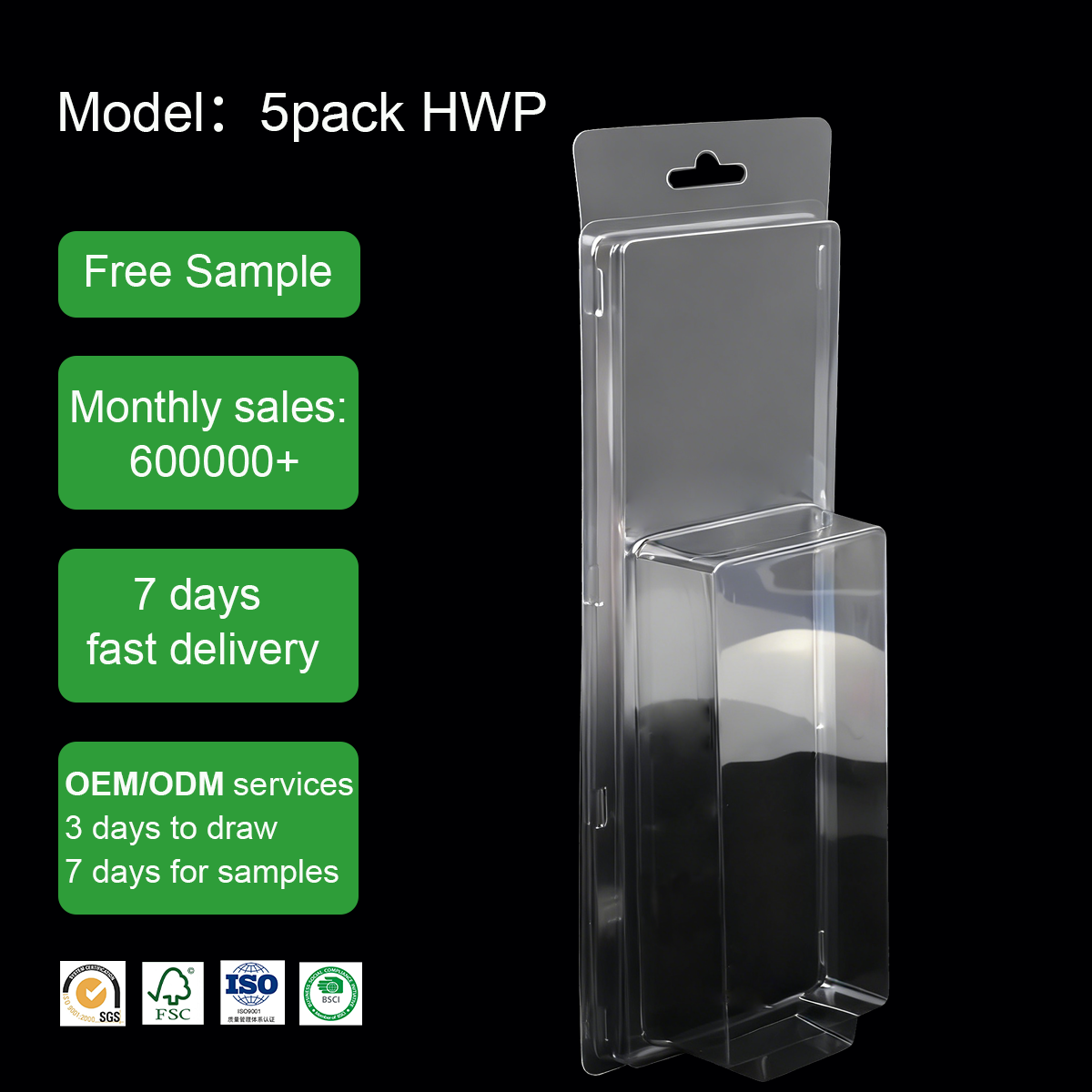 5 STK Premiumbeskyttere mod ridser og stable displaykasse