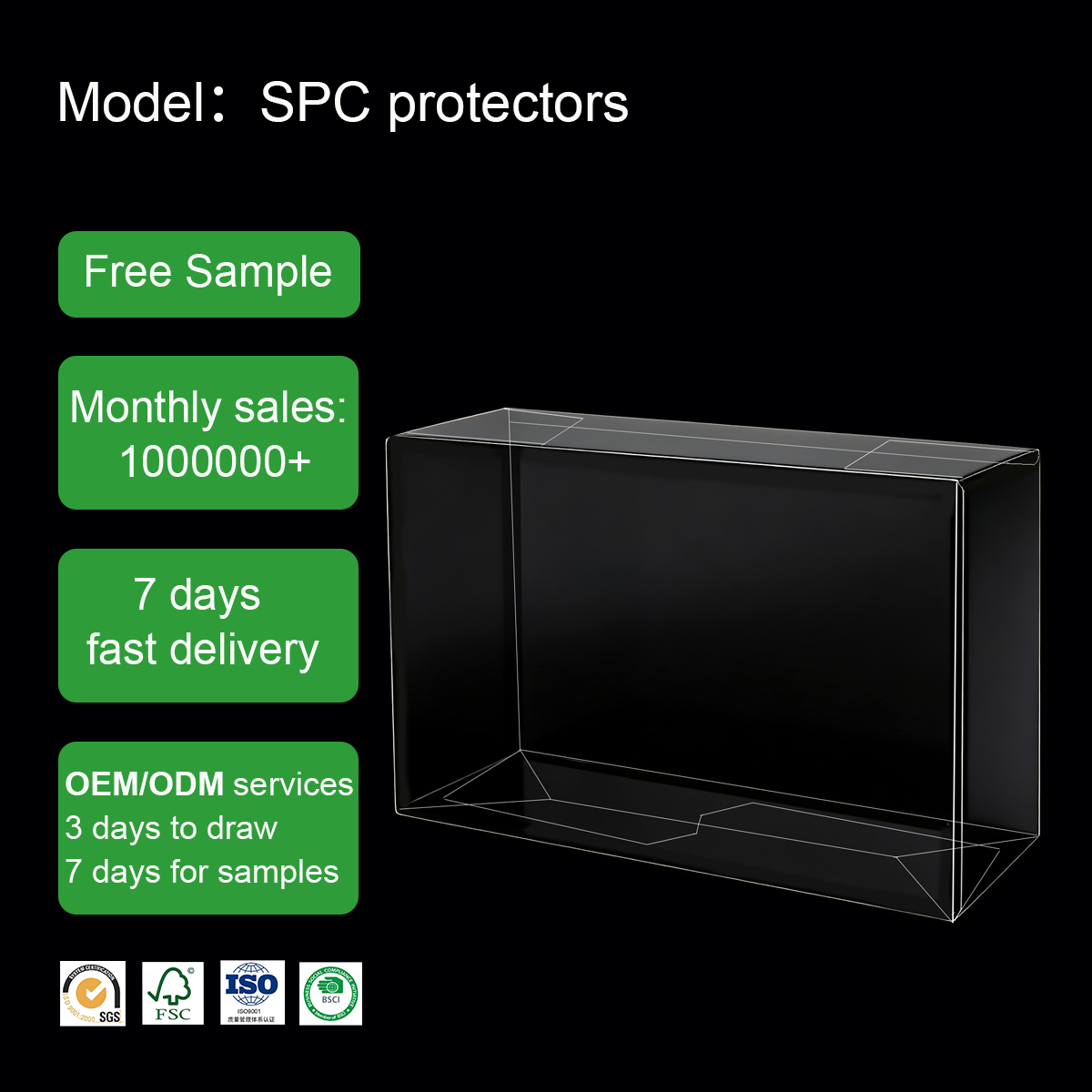 High-Quality SPC Protectors Clear Plastic Packaging 