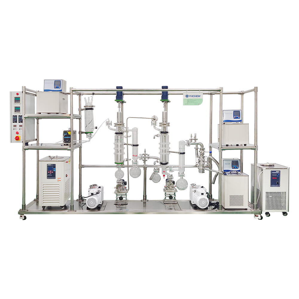 YMD-100 Glass Molecular Distillation Evaporated area: 0.15 ㎡ Treatment capacity: 0.1~5L/h