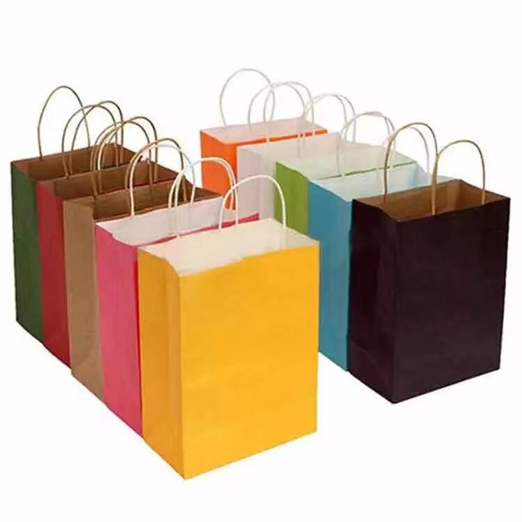 Custom Logo Bolsas De Regalo Sac En Papier Kraft Pas Cher Shopping Wedding Gift Bag Bolsa De Papel Kraft Paper Bag factory