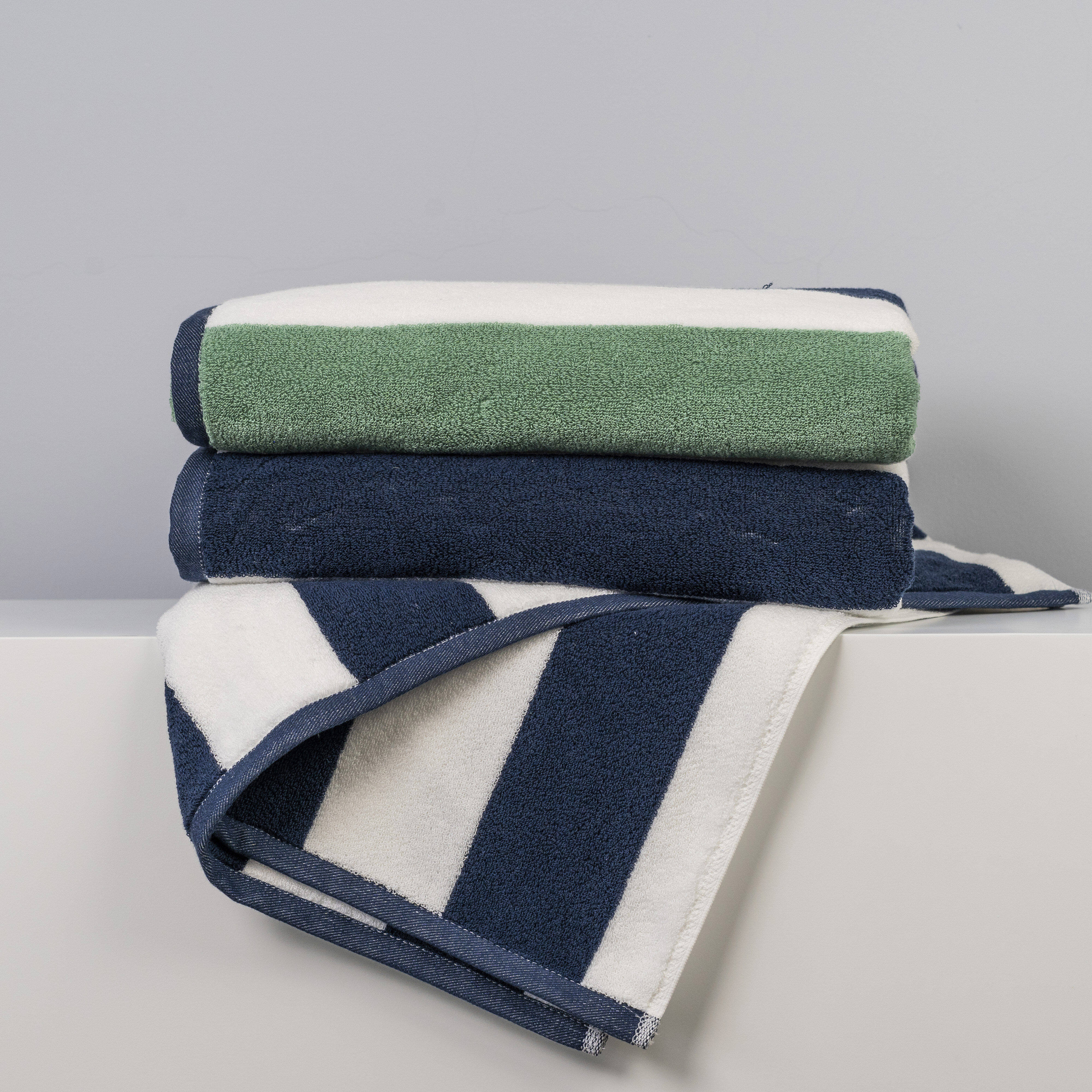 100% Cotton striped highly absorbent beach towel jacquard sand free beach towel home big bath towel gift set manufacture