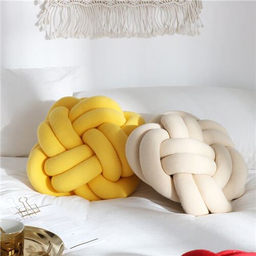 Al Hot Selling Sofa Cushion Polyester Knitted Throw Handmade Knot Pillows for Home Decoration Custom Oeko-tex details