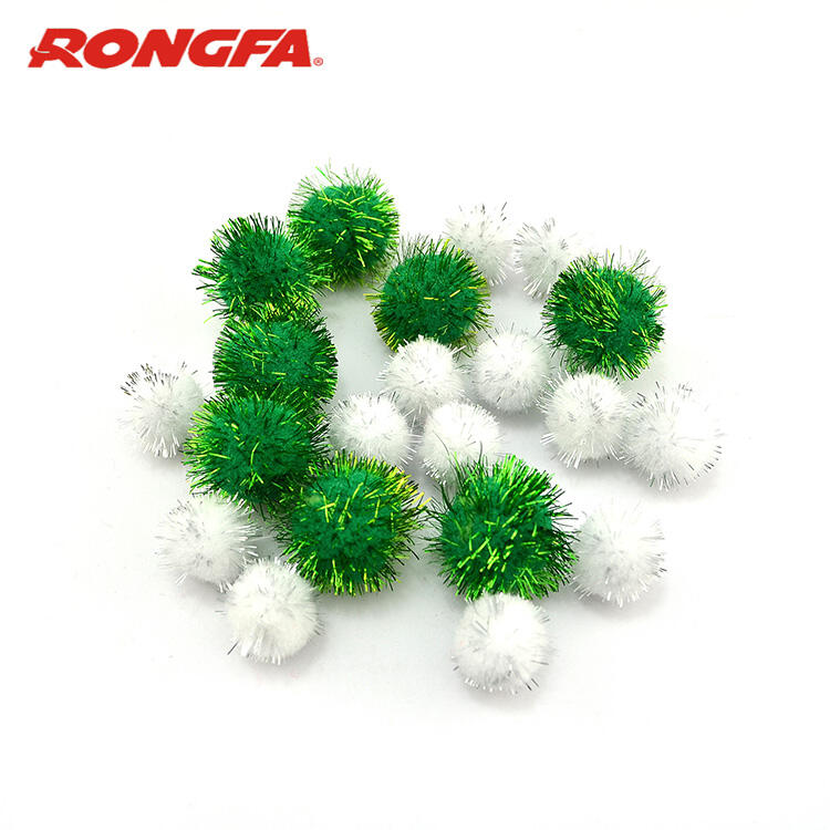 100 Pcs/bag Colorful Glittery Craft Pompoms manufacture