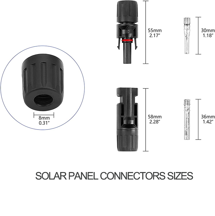 30A Connector Male Female 1000V Solar Cable IP67 PV Solar Panel Connectors For PV system connector details