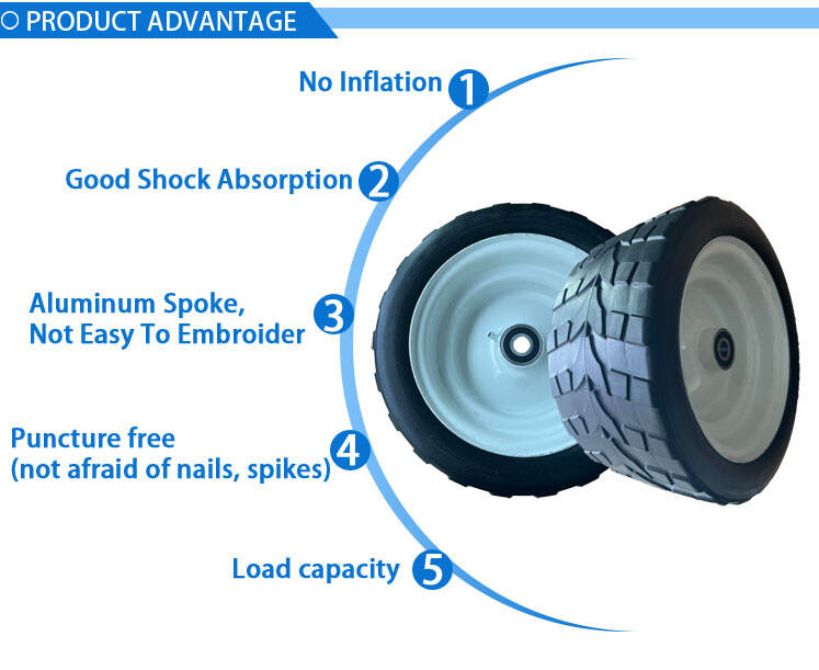 12 inch high-quality tire lawn machine pu foam wheel high load capacity manufacture