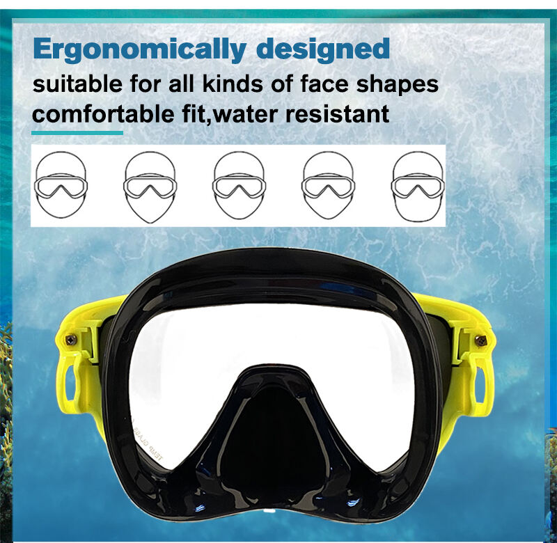 2024 factory new silicone coated 1 lens mask and snorkel snorkel equipment free scuba diving mask dry snorkel set factory