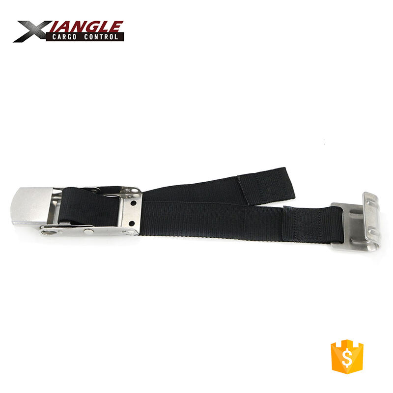 2 inch 50mm heavy duty 304 stainless steel over center buckle adjustable cargo lashing tie down straps with hook supplier