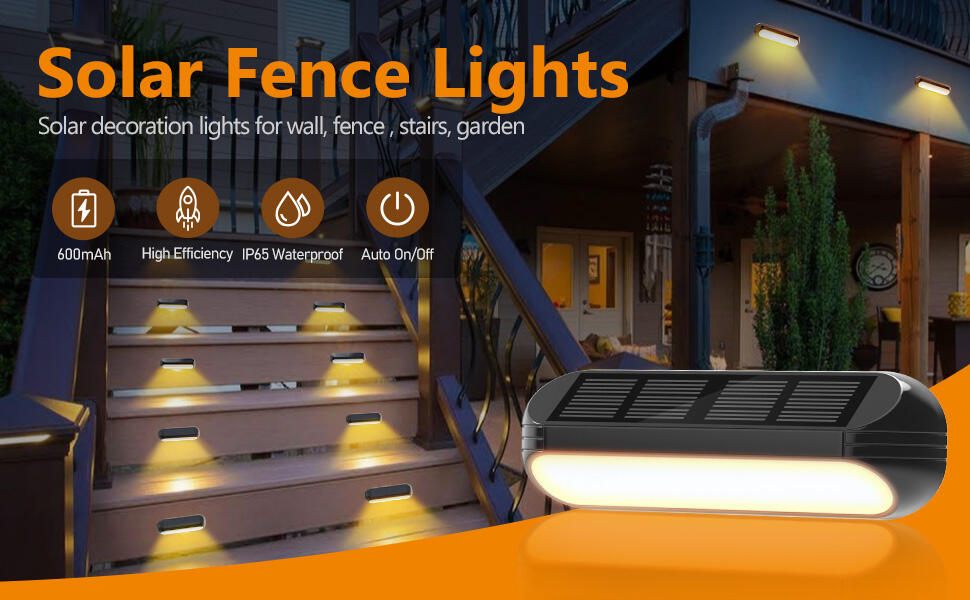 high luminous decoration outdoor staircases waterproof Solar wall lamp entrance courtyard lighting manufacture