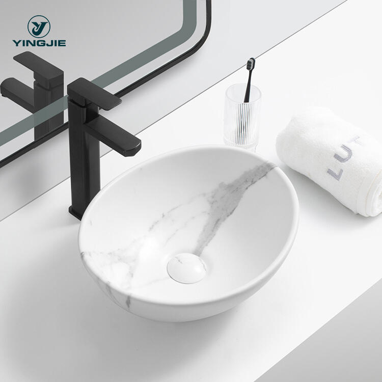 fashion design marble hand washing vessel sink for bathroom deck mounted wash basin details