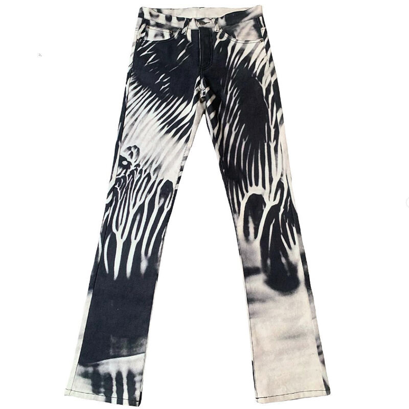 DiZNEW Wholesales Fashion All Over Printing men denim pants jeans