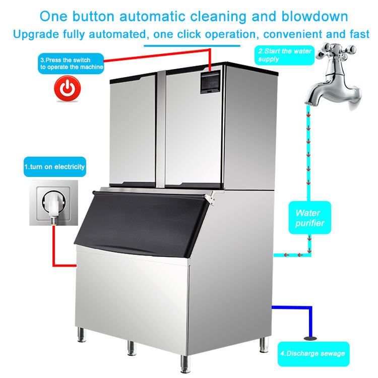 ICEMA 1Ton 1000kg/24h Ice Cube Making Machine manufacture