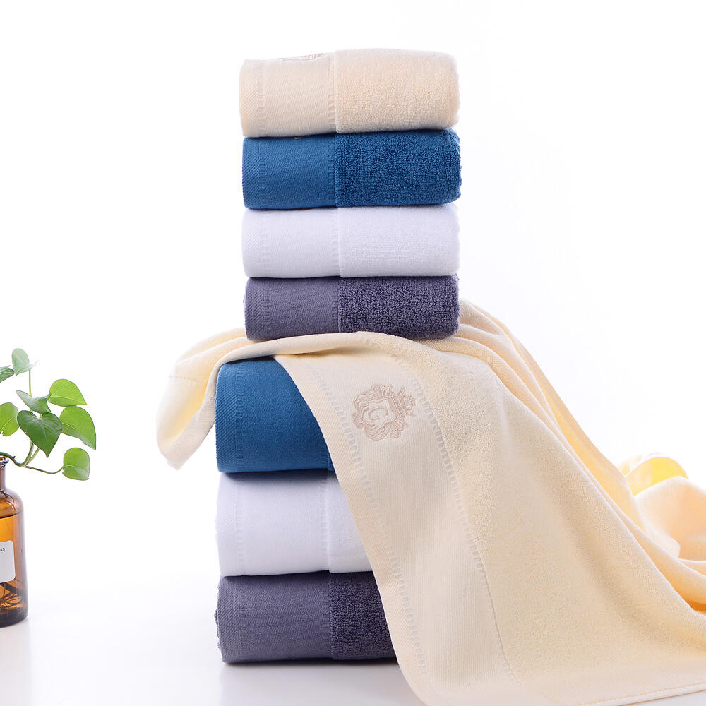 100% Organic Bamboo Towel Luxury Soft Plain Gift home Adult bath towel face towel factory