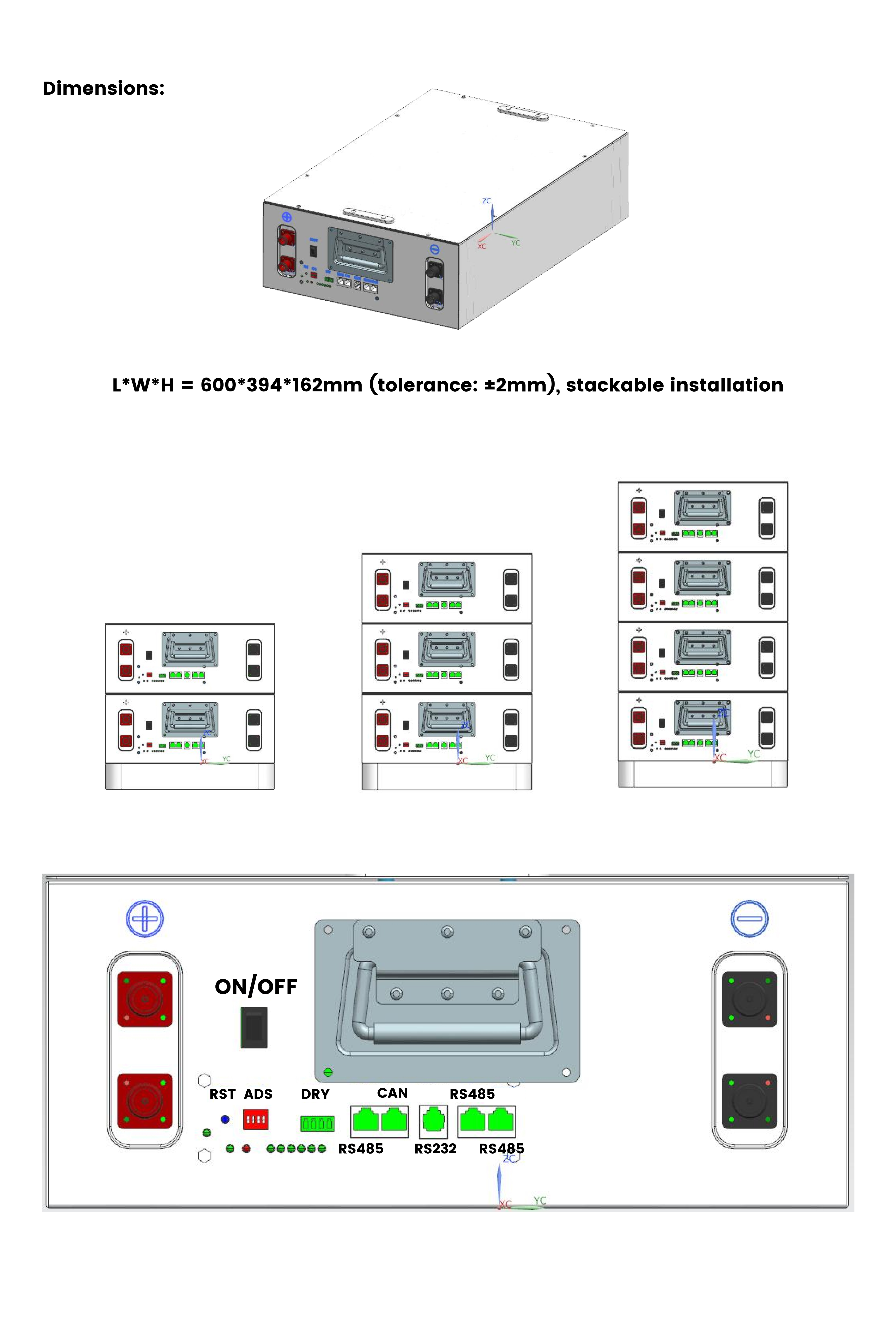 PYSUN 5kWh Stackable Inverter Battery All-in-One Solar Power System for Home Energy Storage Off-Grid with MPPT Controller details