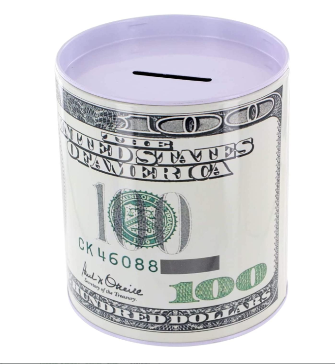 Custom novelty metal round tin can coin bank tin money saving box bank for kids details