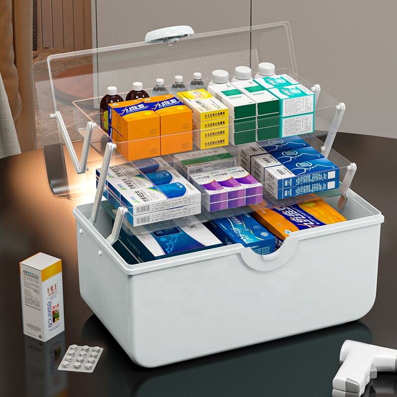 XL SIZE Healthcare travel plastic storage container first aid kit medical box medicine chest plastic medicine storage box factory