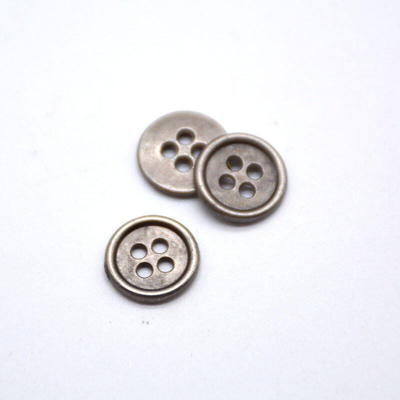Different sizes zinc alloy metal 4holes button for shirt