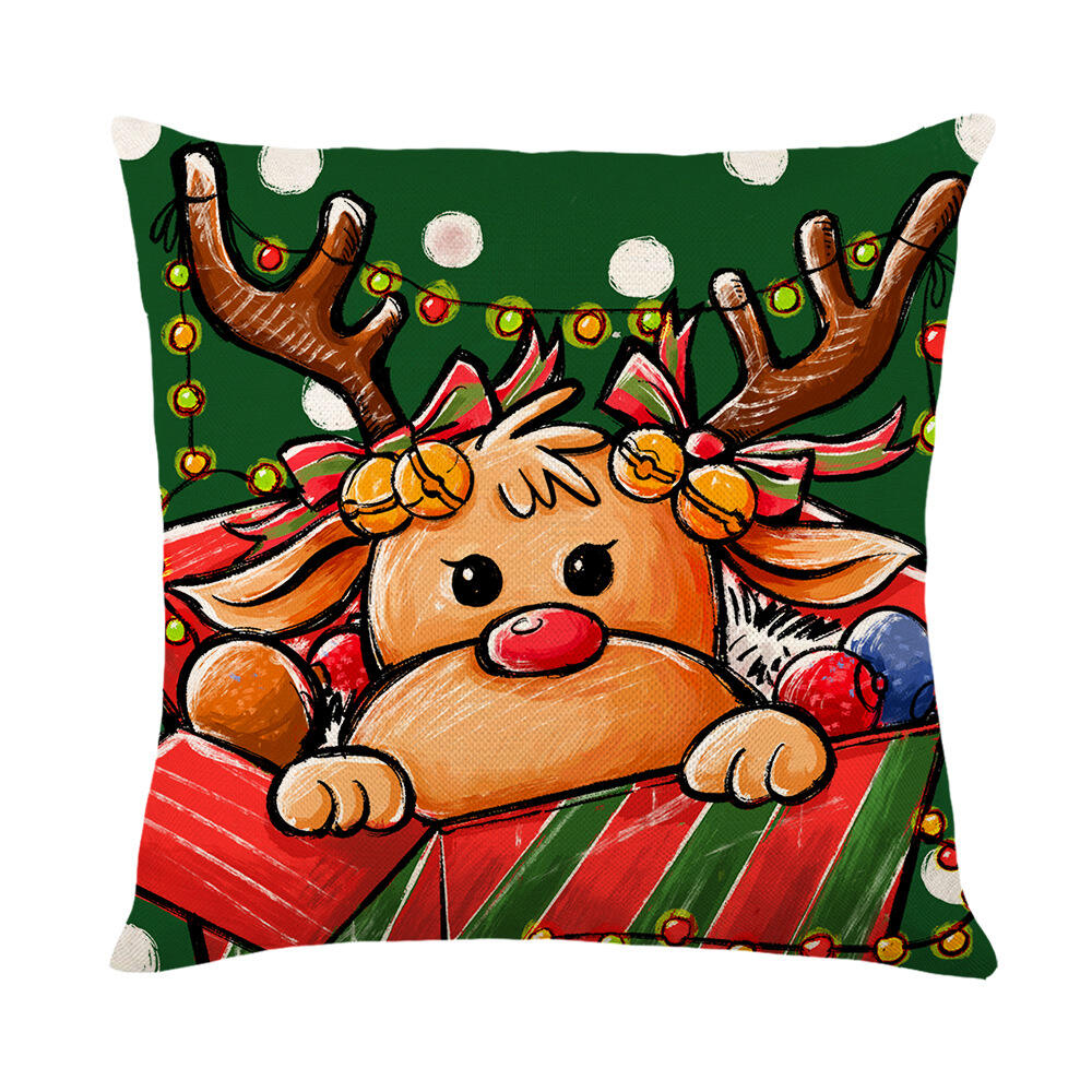 Christmas 45*45 cm square throw home decorative 2022 customize pillow cushion cover details