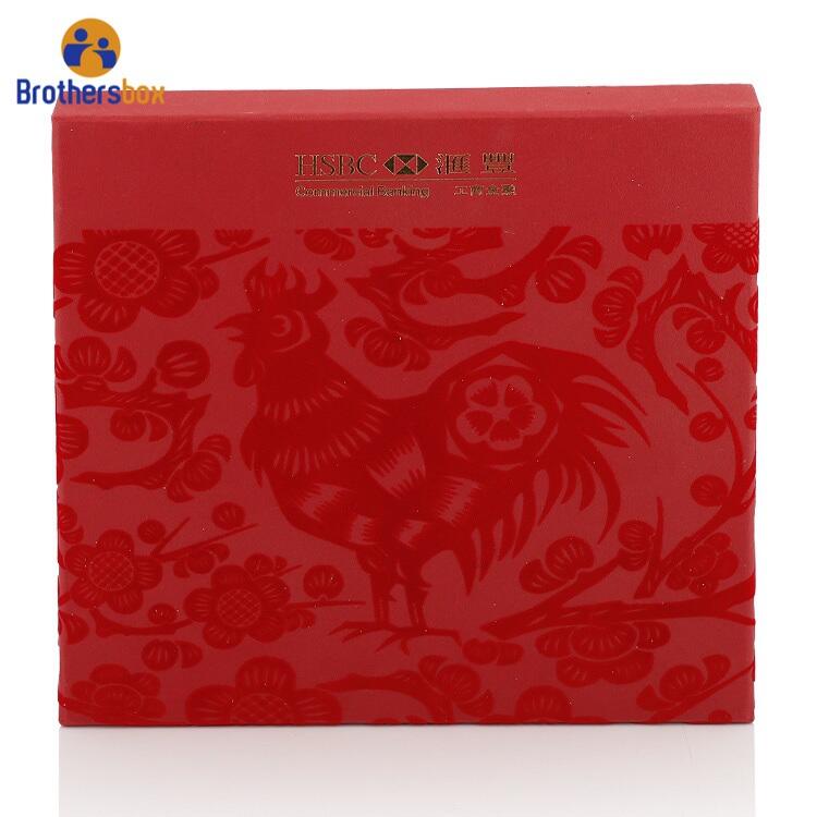 Custom Square Lid Gift Box / OEM Red Lid and Base Box supplier