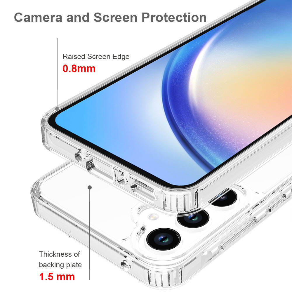 2 In 1 Transparent Phone Case For Samsung Galaxy A35 5G Cases Luxury Design Anti Scratch Tpu Pc Drop Clear Proof factory