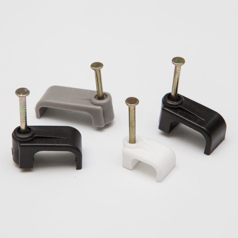 2.5MM Round Nylon Flat Square Cable Clips manufacture