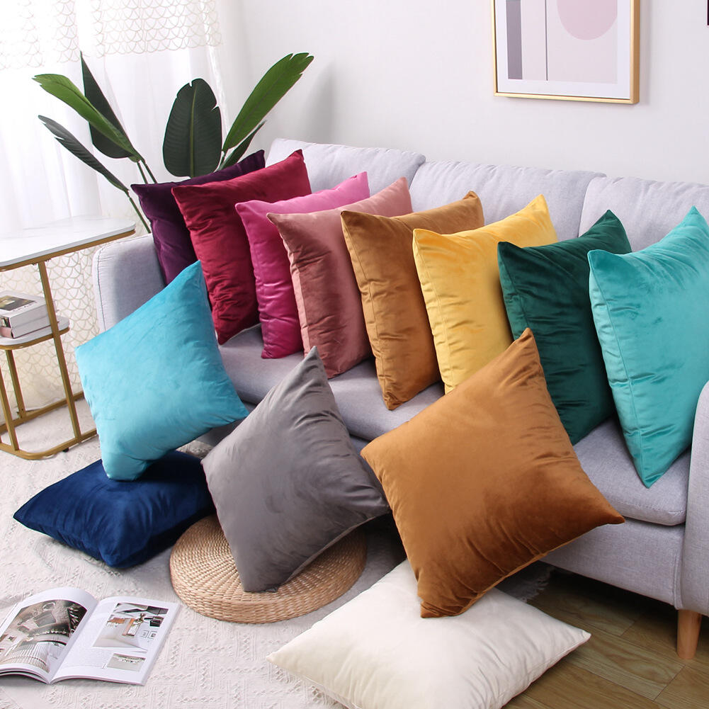 Aoyatex China Direct Manufacture customized solid color flannel sofa pillow manufacture