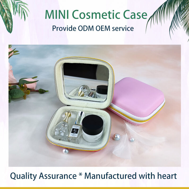 High Quality Mini Vanity Kits Fashion Colorful Makeup Pouch Portable Mirror Cosmetic Bag supplier