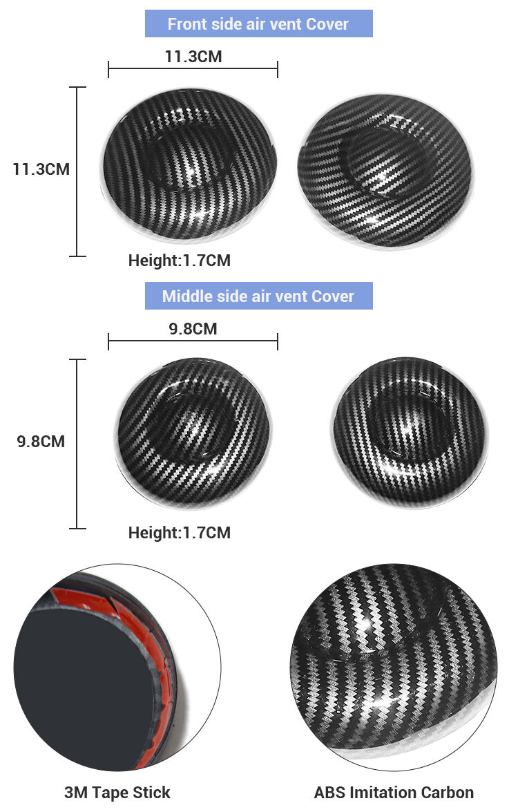 Car Interior Parts ABS Imitate Carbon High Quality Air Conditioner Vent Cover Outlet For BYD Yuan Plus ATTO 3 Accessories manufacture