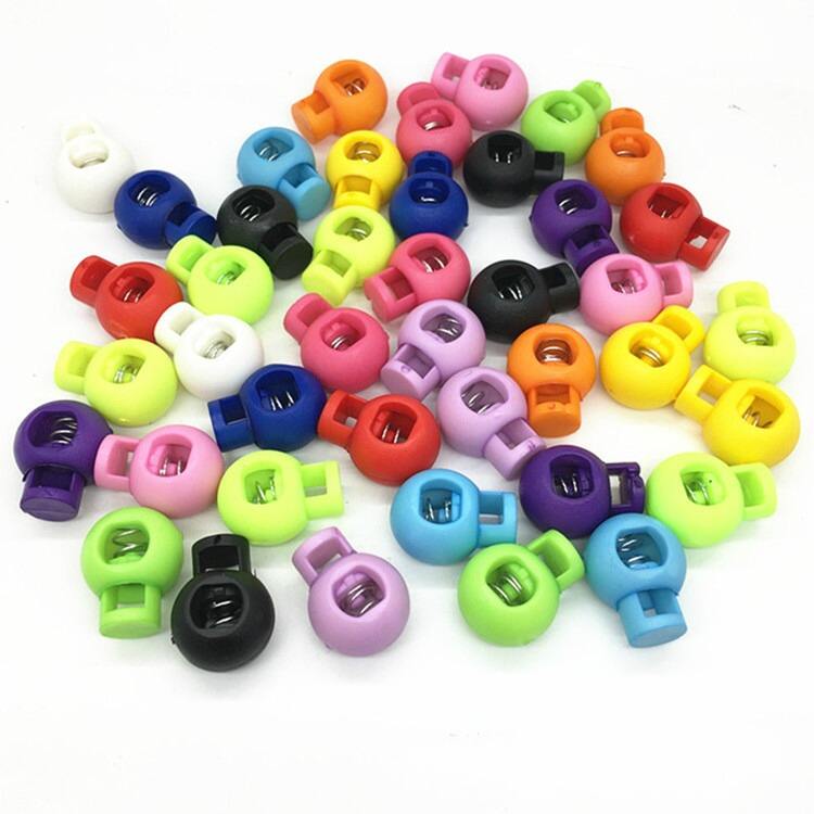 Custom colorful round ball plastic cord end stopper cord lock