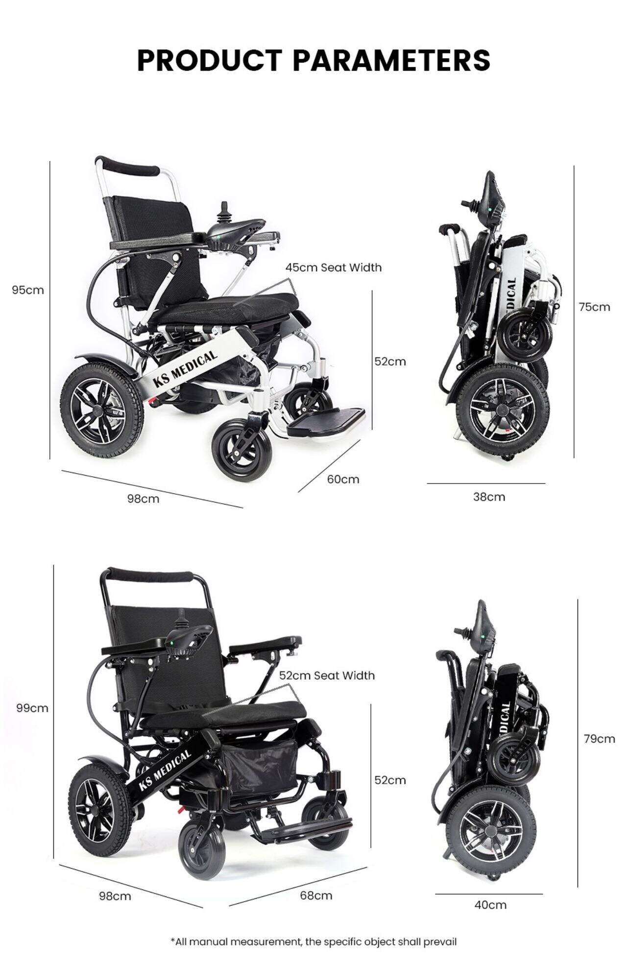 601 Motorized wheelchair lightweight portable travel wheelchair with shopping bag cheap foldable electric wheelchair for elderly factory