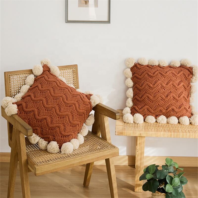 Sofa Modern Chunky Knit Autumn Christmas Throw Pillow Cushion Cover  18 x 18 for Home Decor FTS factory