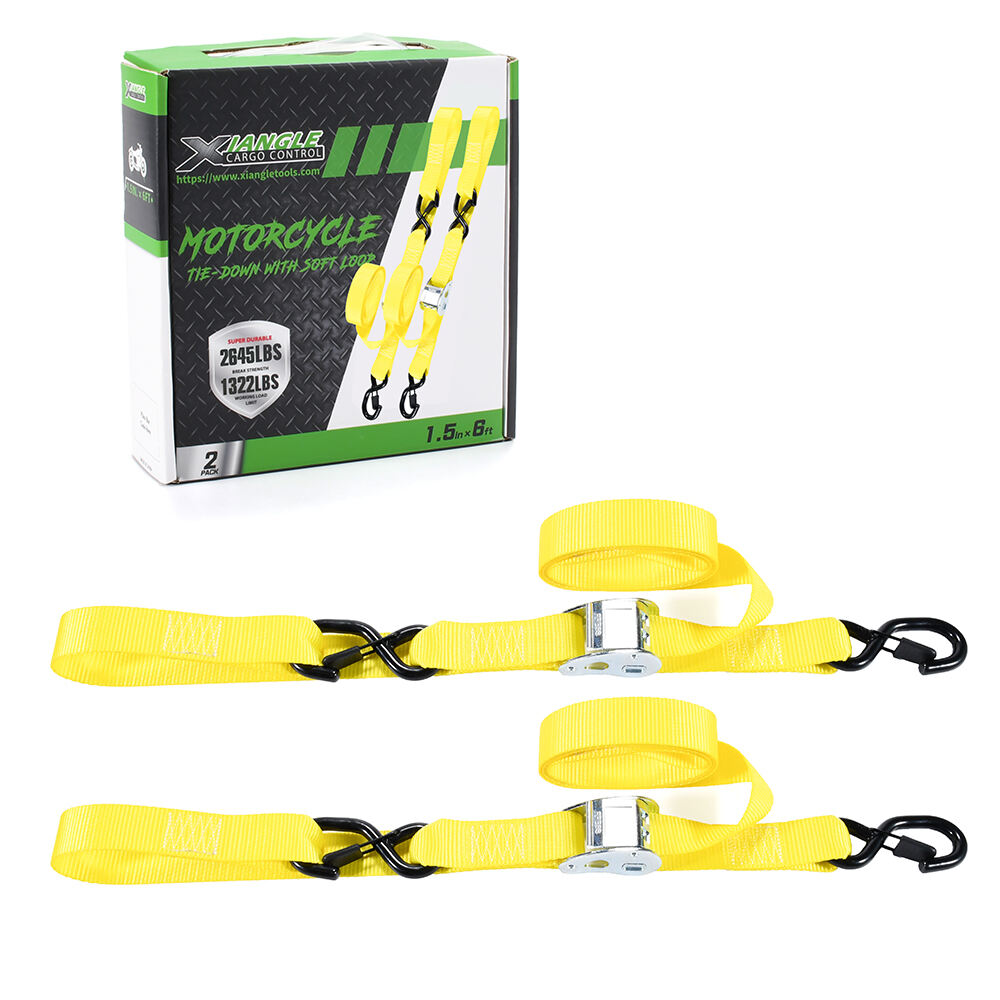 2pk 38mm 1200Kg Motorcycle Cam Tie Down Strap Bike Cargo Straps Motorcycle Kit Transport Accessories supplier