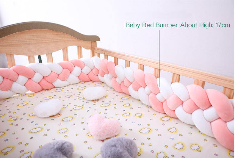 Crib bumper 1M/2M/3M Baby Bumper Bed Braid Knot Pillow Cushion Bumper for Infant Crib Protector Cot Bumper Room details