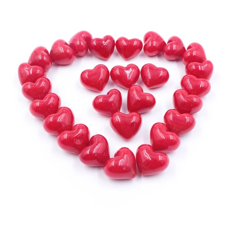 Best Selling Valentines Mix Irregular glass heart DIY glass Pendants for Necklace Pendant details