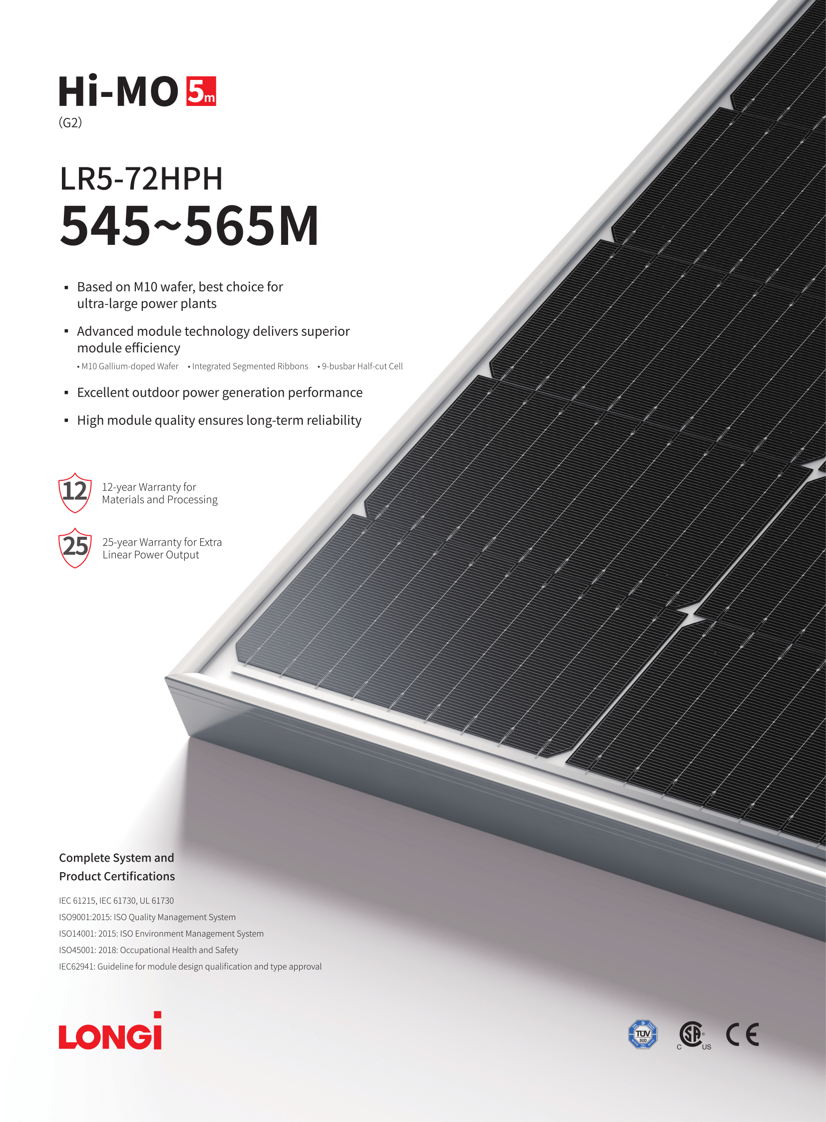 Dodavatel solárních panelů Longi 540w11
