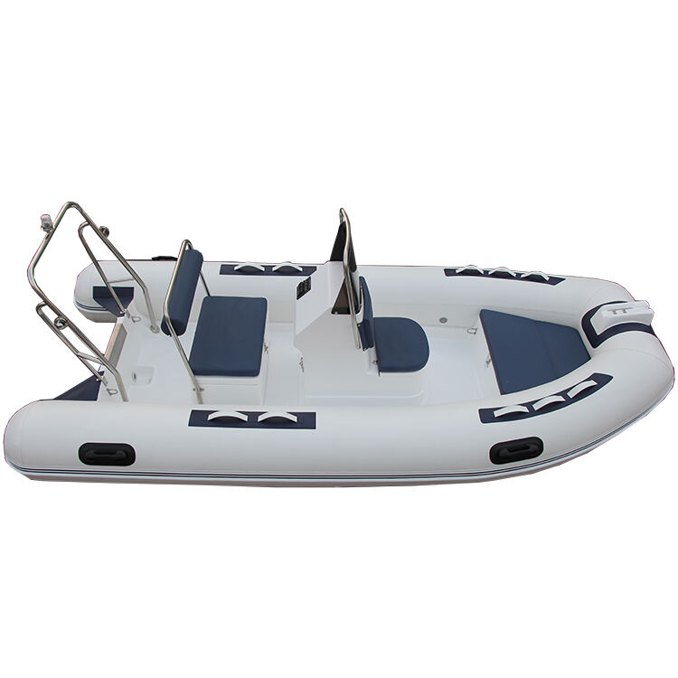 High Performance 11ft Fiberglass Hull 5 Persons pvc Rigid Inflatable Fiberglass Boats For Relax manufacture