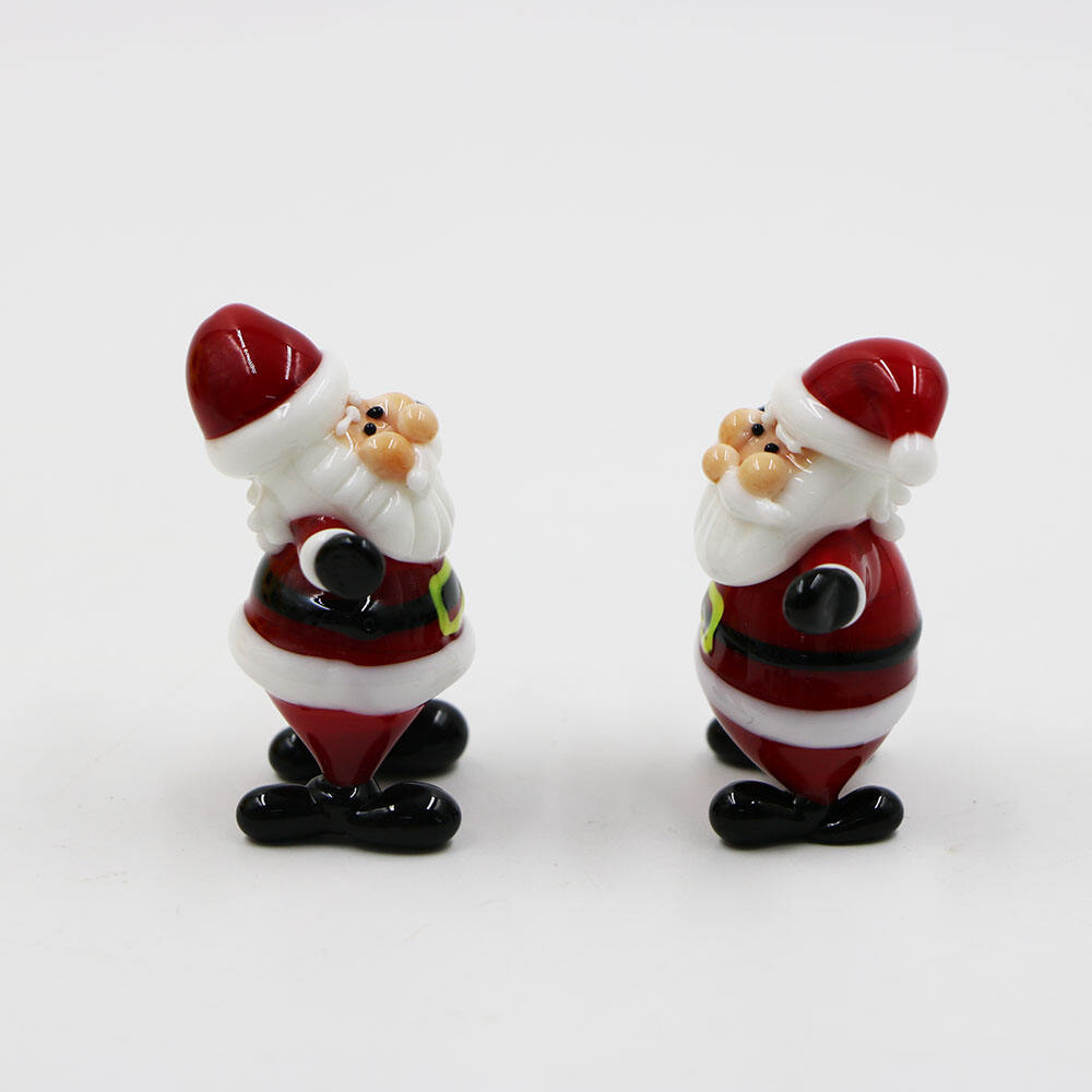 Red Ceramic Vintage Classic Custom Glass Christmas Ornament Santa Claus Statue Decoration supplier