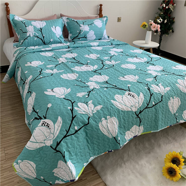 wholesale luxury korea handmade quilt home textile summer turkey washed bedspread patchwork quilt cotton comforter set supplier