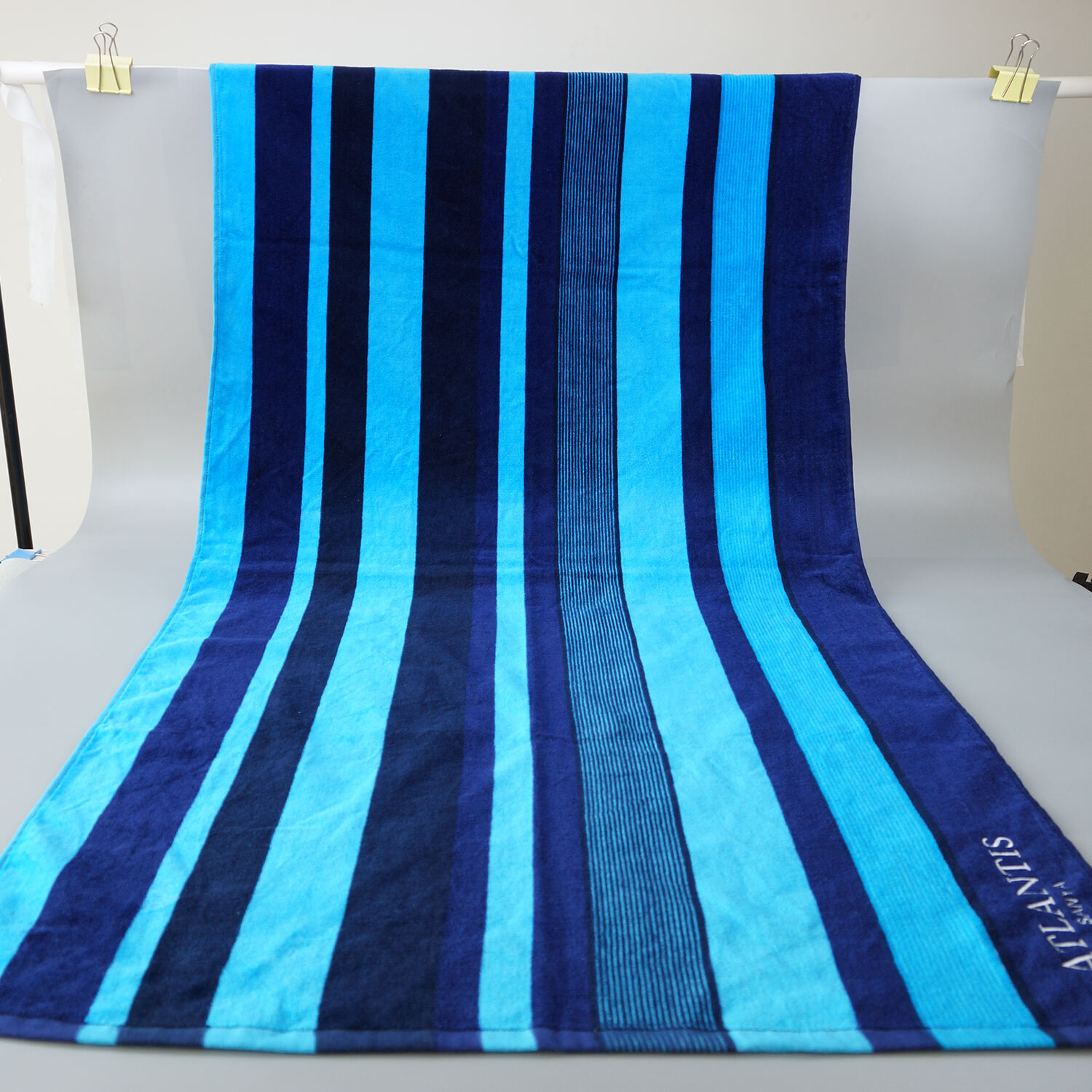Wholesale 100% cotton beach towel Striped bath towel quick dry sport bath towel factory