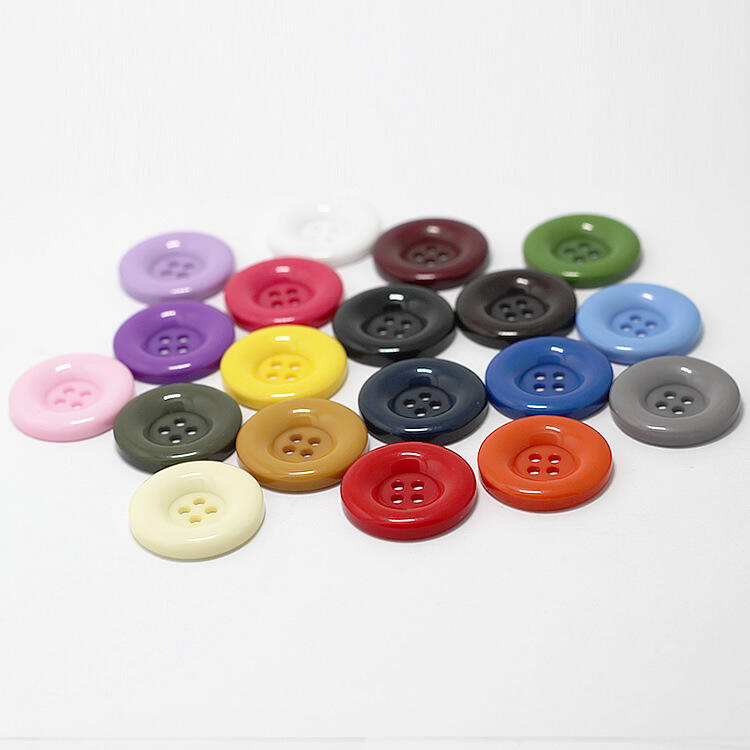 Custom logo szie color 4 holes resin plastic buttons for shirt