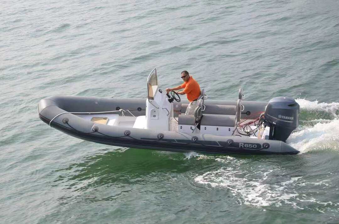 Customize 21.5ft Ocean Rib Boat Inflatable 6.5m Hydraulic Steering Center Console French Orca Hypalon Rib-650 supplier