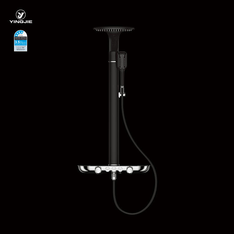 high quality sanitary shower head Bathroom Thermostatic Rain Waterfall Shower System shower set with jets details