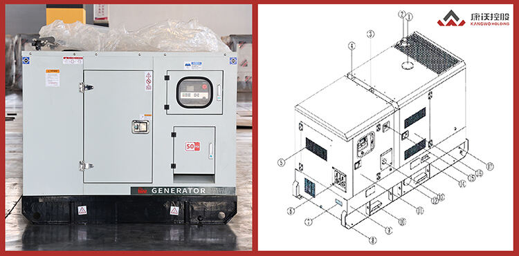 高速起動 25Kva 37.5Kva 62.5Kva 低消費発電機セット安定した性能燃料効率の高い発電機セットサプライヤー