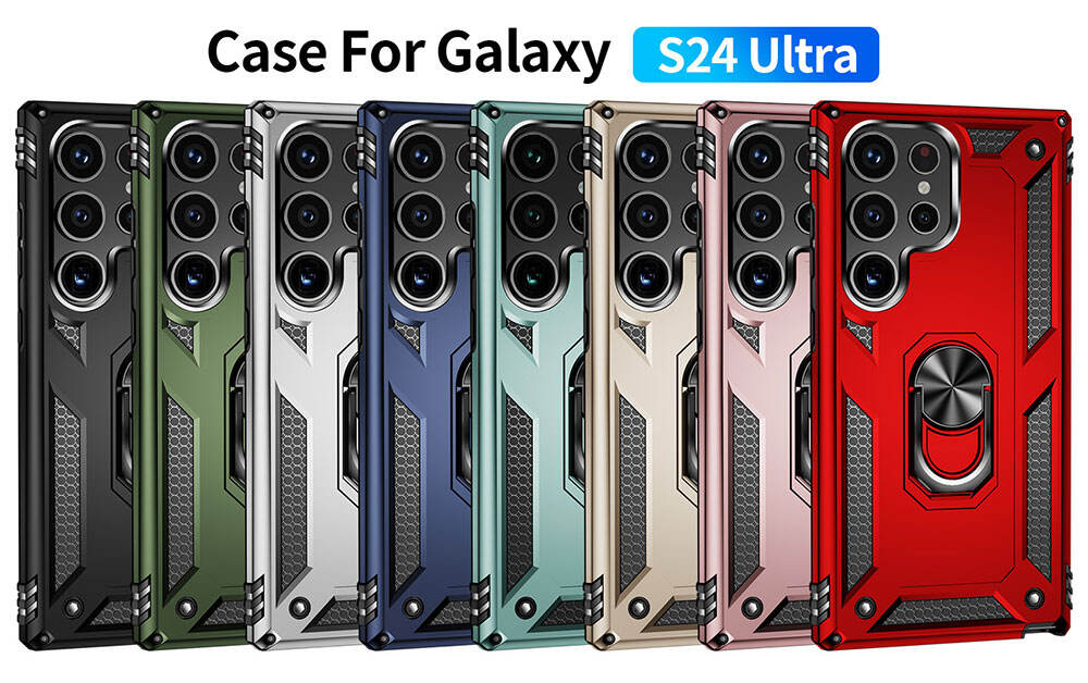 Laudtec SJK205 Magnetic Ring Cover Tpu Pc Phone Case For Samsung Galaxy S24+ S24 Fe S23+ S23 S22 Ultra 5G supplier