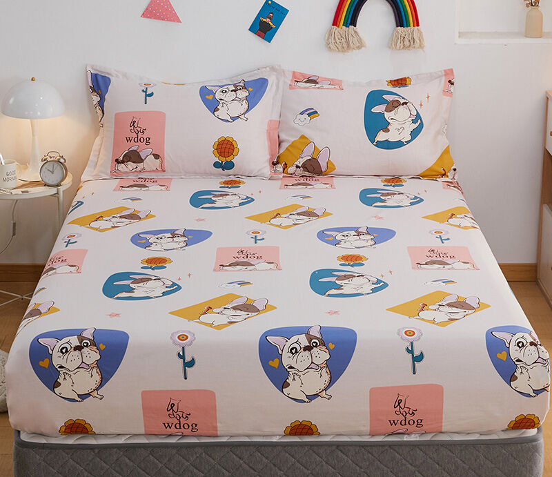 Factory manufacture 100% cotton cartoon bedding set wholesale sabanas bed sheet set manufacture