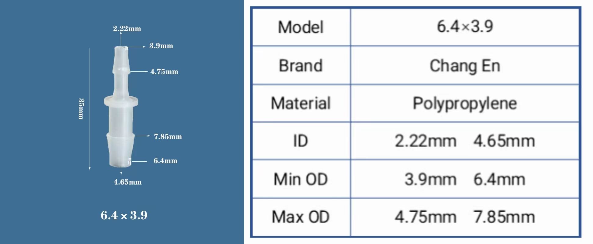 Flexible hose connector pp plastic straight through joint pipe reductor fittings details