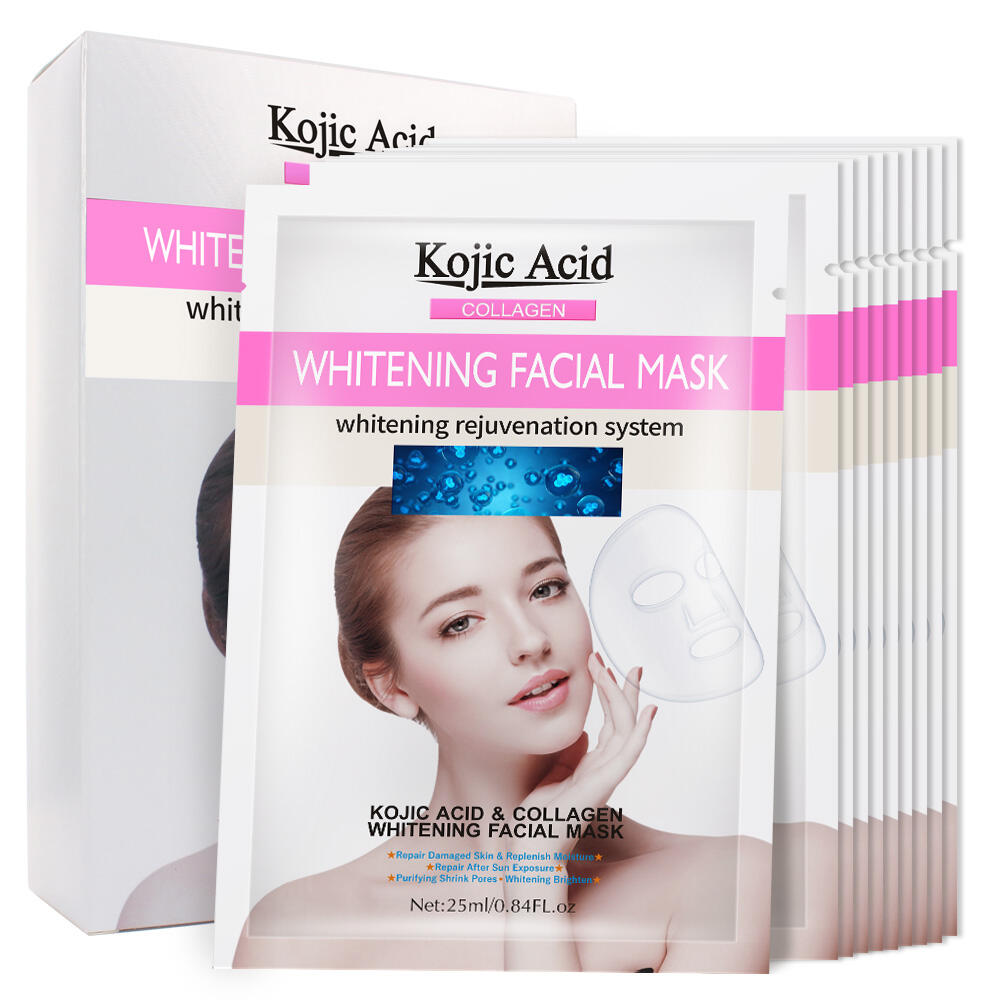 Face Skin Care Organic Moisturizing Anti-Aging Face Mask Sheet Kojic Acid Whitening Facial Mask